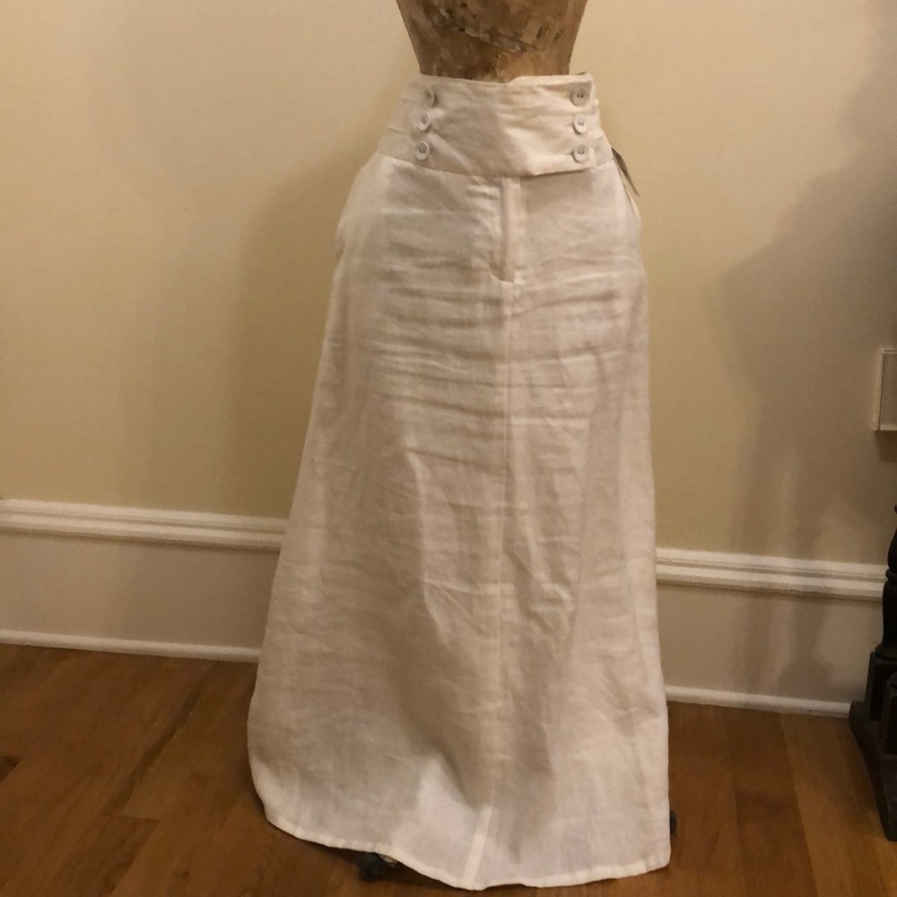 linen sailor style maxi skirt
